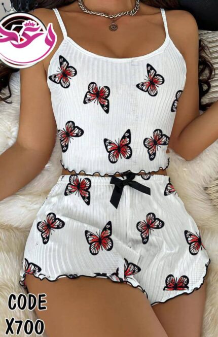 طقم هوت شورت حريمي فراشات